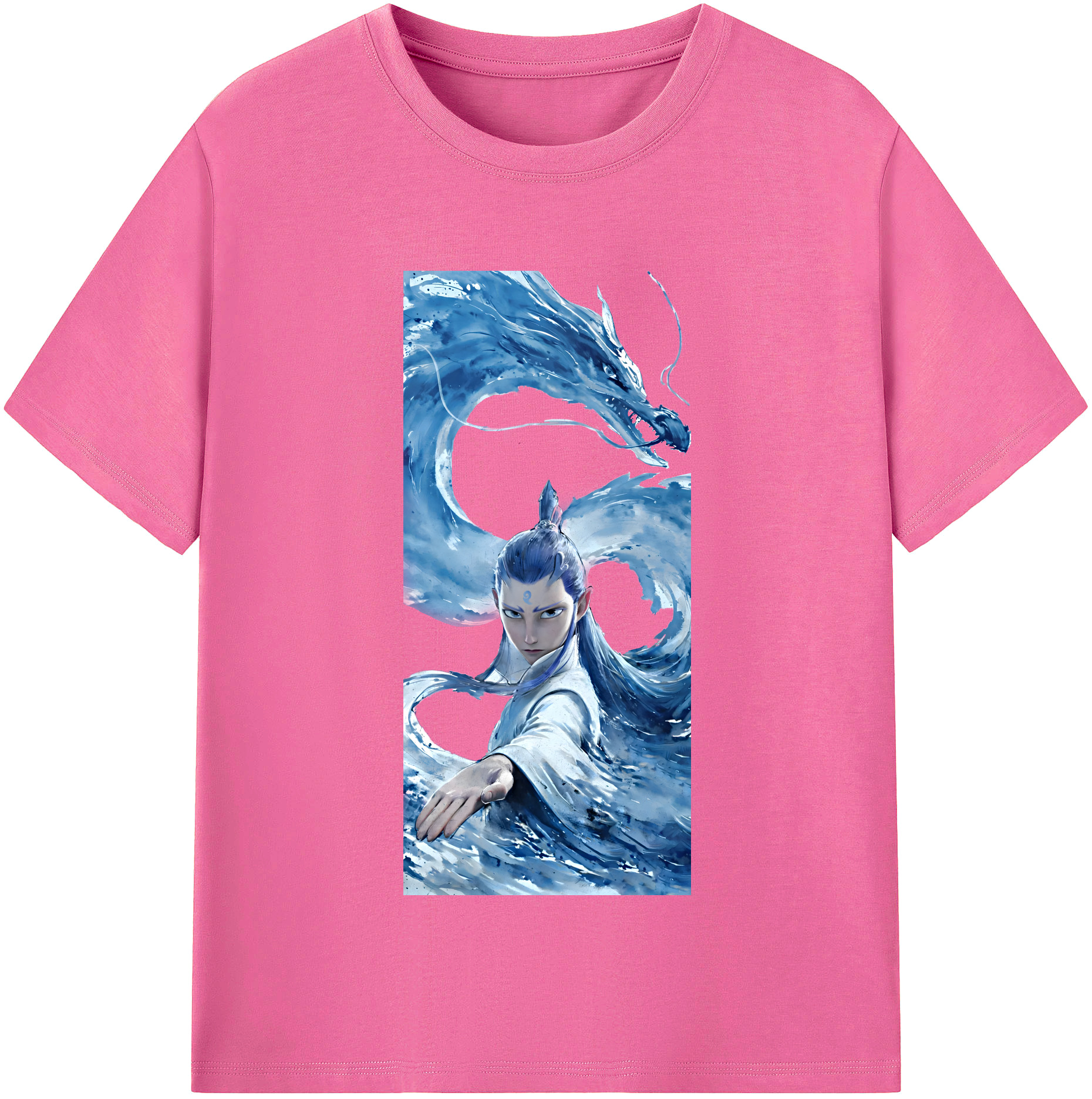 （画像用） Ne Zha 2 ナタ 魔童の大暴れ レディースカジュアルプリントTシャツ（綿100％）